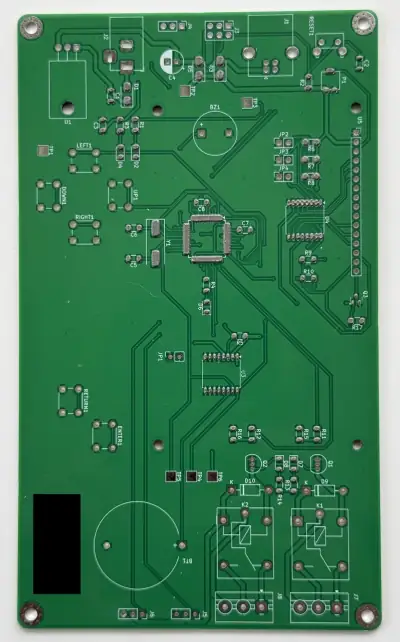 Paste deposited on PCB