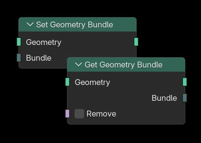 Set and Get Geometry Bundle nodes.