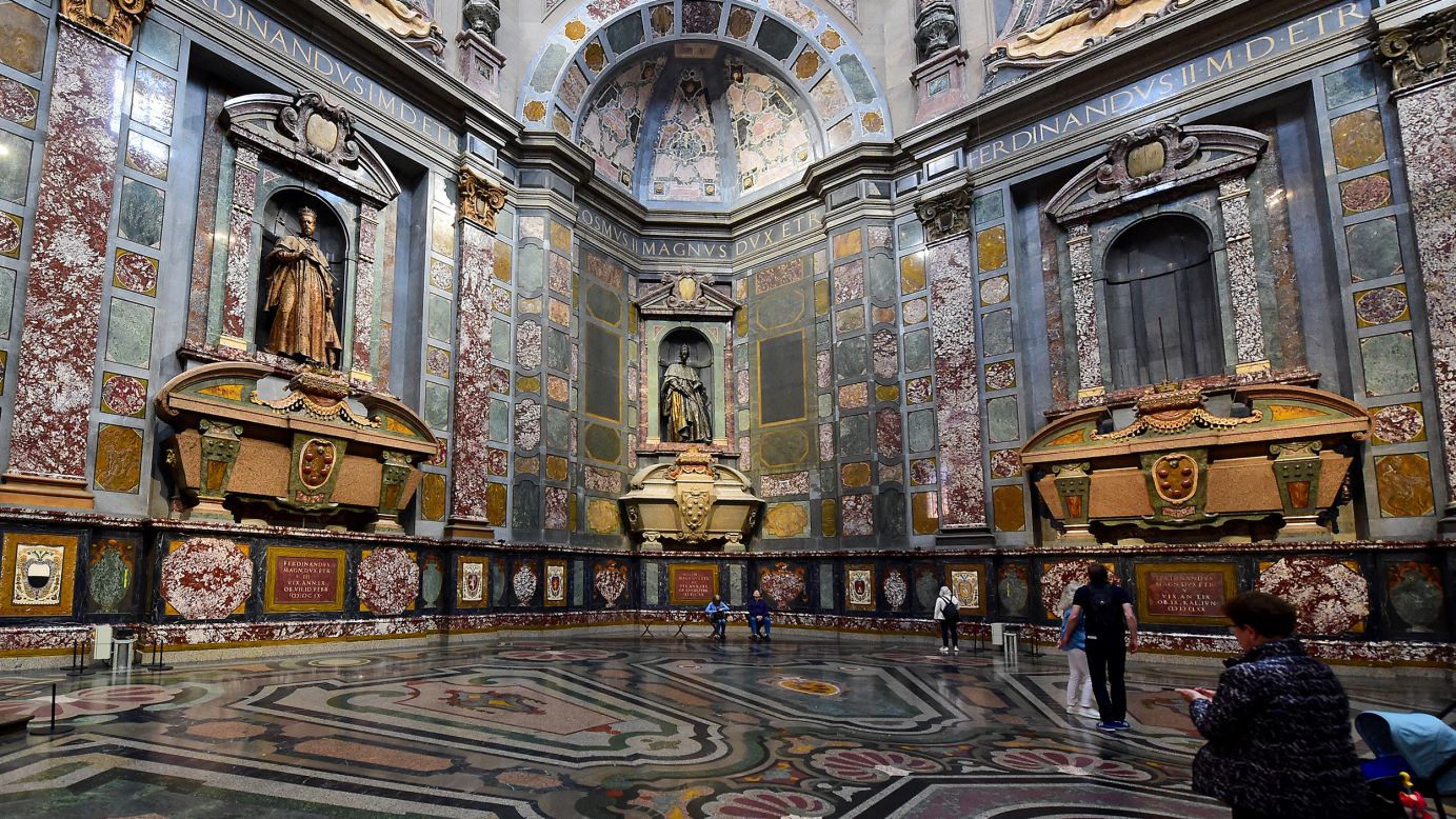The Chapel of the Princes, a lavish burial site for the Medici family in Florence.