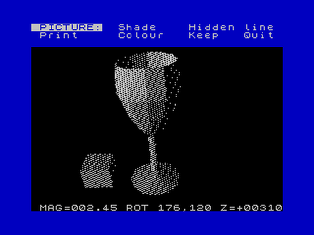 ZX Spectrum drawing a 3D image
