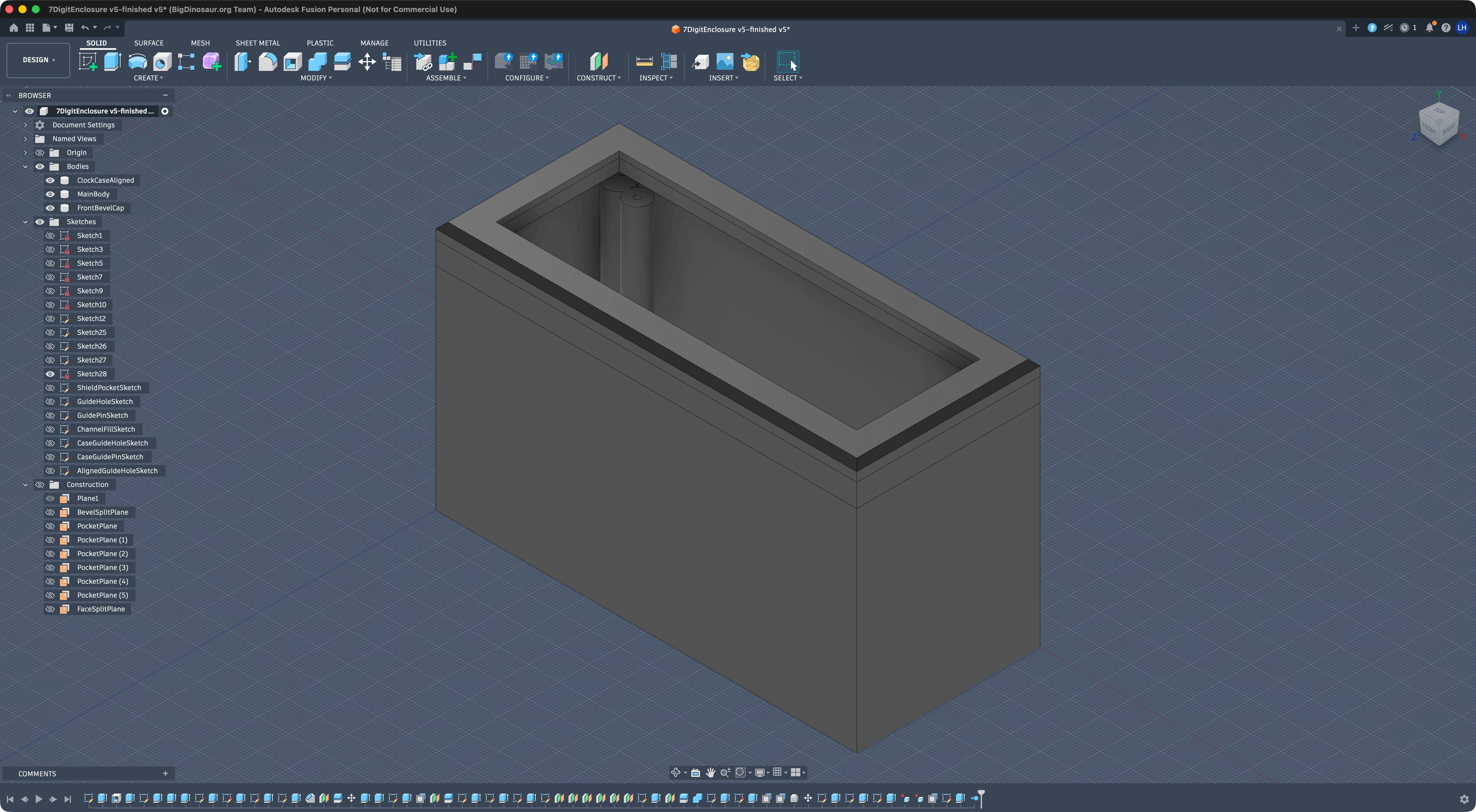 Screenshot of the case in Autodesk Fusion