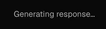 Animated GIF of the text “Generating response” whose text is shimmering left-to-right.