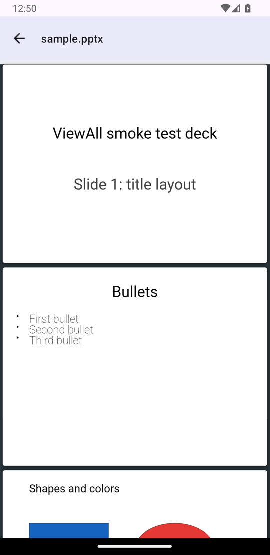 PowerPoint slides viewer