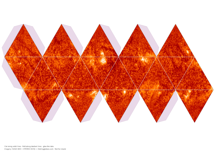 The Sun folding globe net