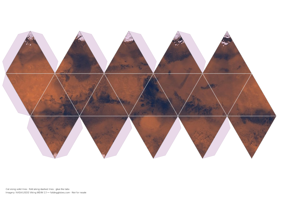 Mars folding globe net