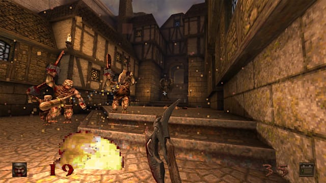 Gameplay of Dawn of the Machine featuring combat against Rocket Ogres.