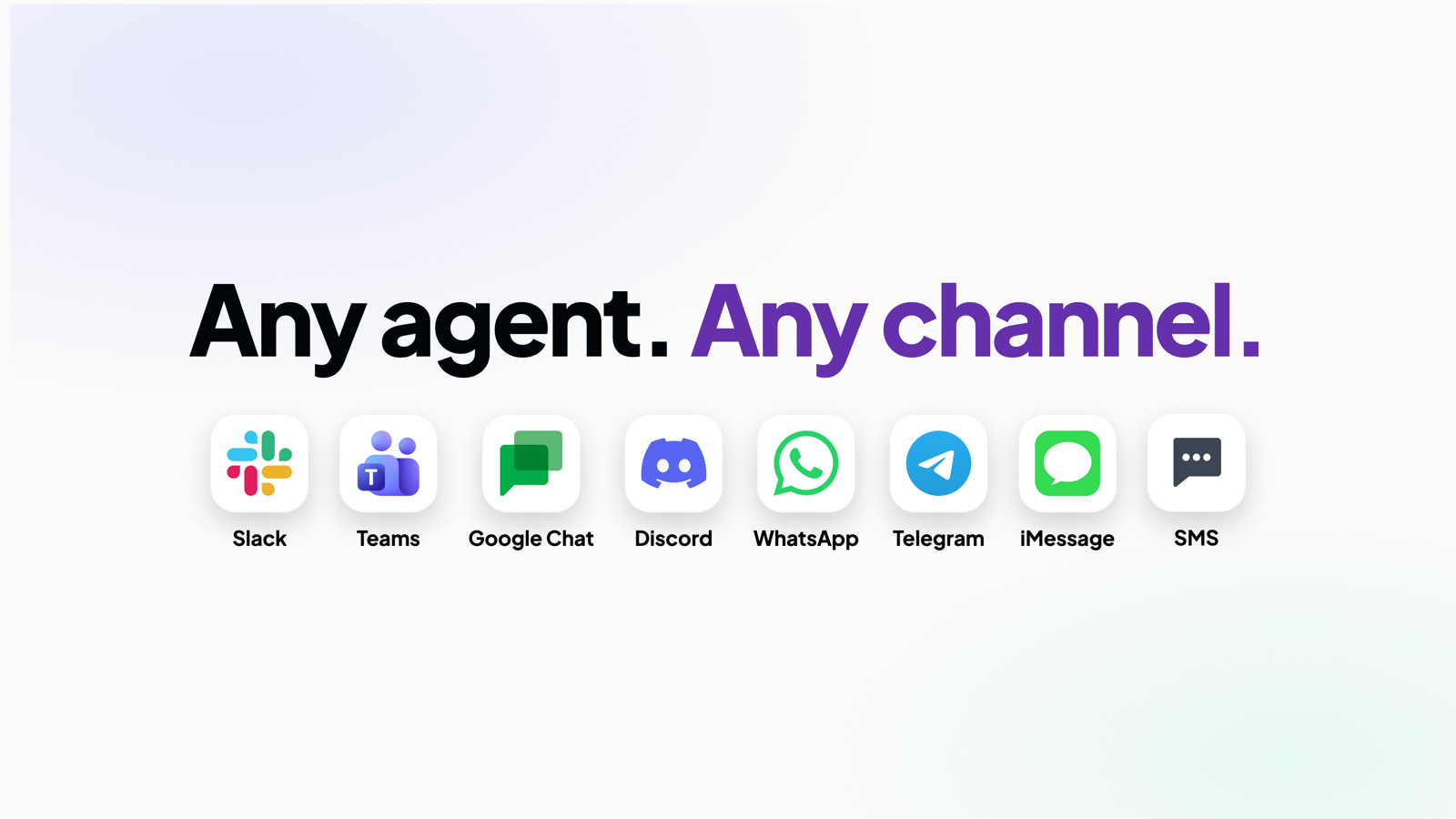 Any agent. Any channel.