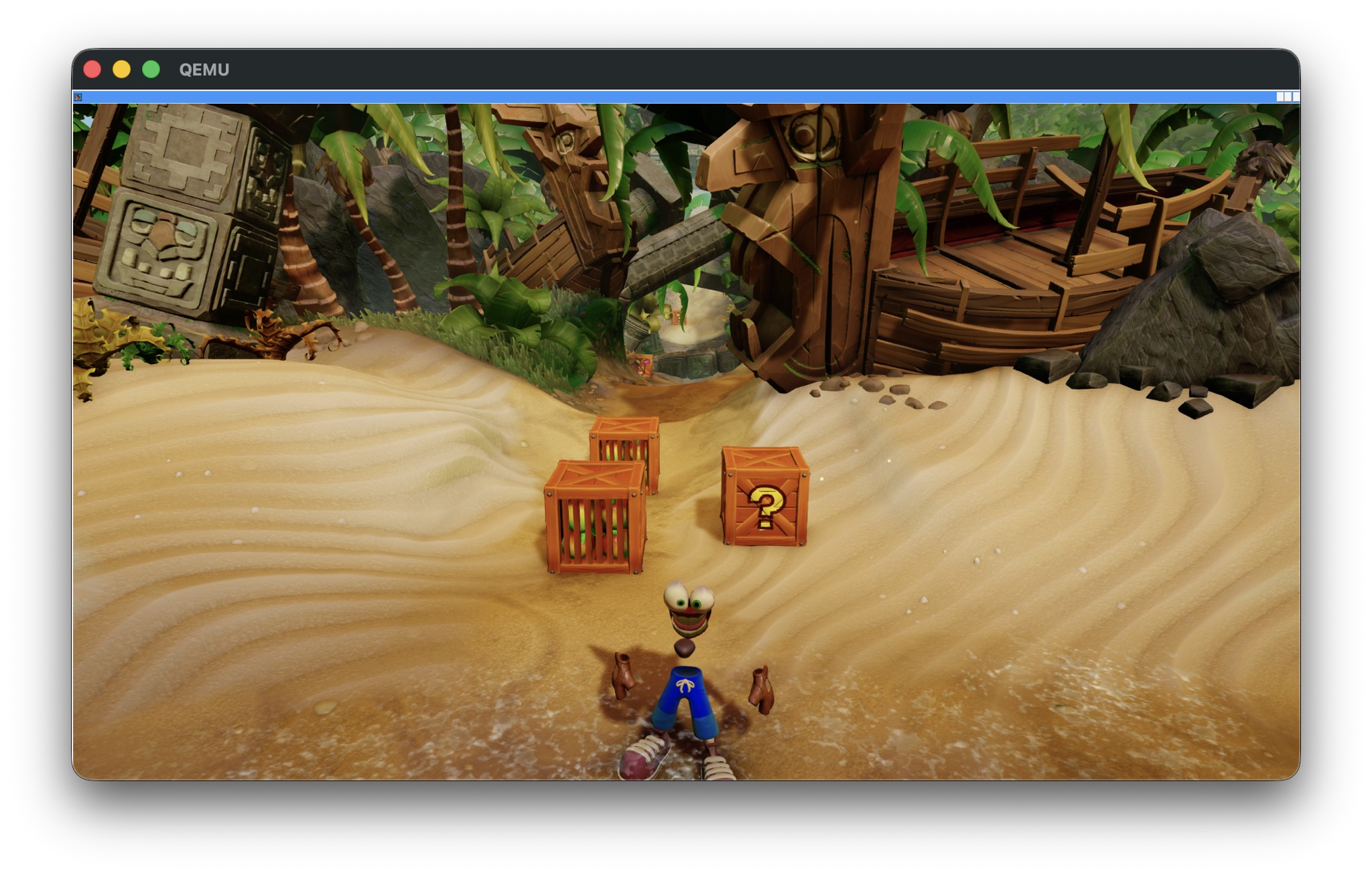 Crash Bandicoot running on patched MoltenVK + Venus