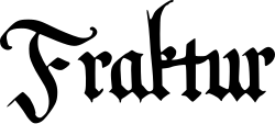 Schriftzug Fraktur