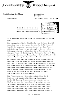 Schrifterlass Antiqua1941