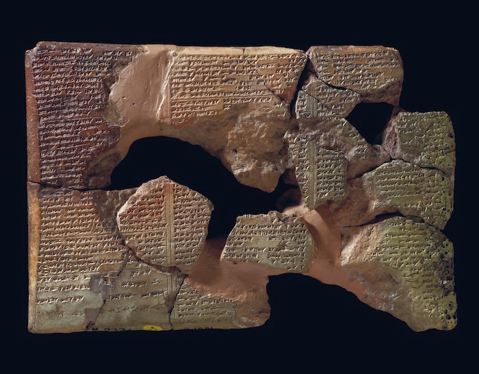 The story of the Flood, from the Epic of Gilgamesh, Neo-Assyrian, Nineveh. Trustees of the British Museum.