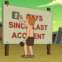 Days since last accident sign