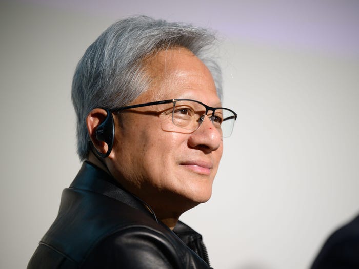 Nvidia CEO Jensen Huang in profile