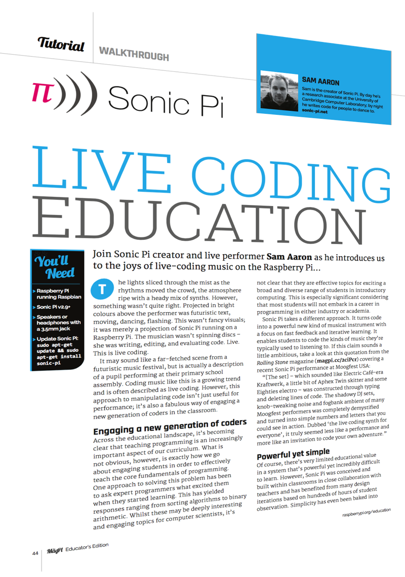 Live Coding Education article