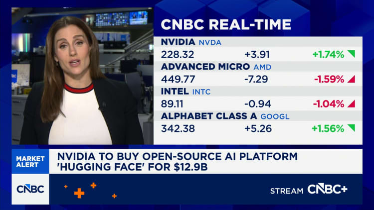 Nvidia to buy Hugging Face, an open-source AI platform, for $12.9 billion