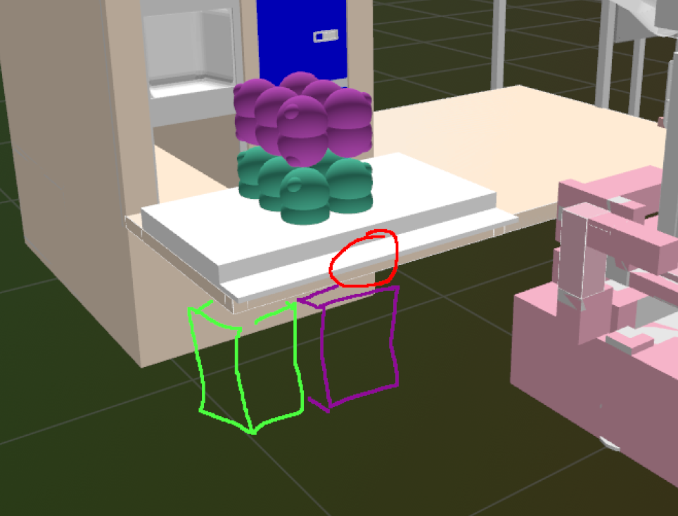 I draw a picture of where I want the robot to grab a lid.