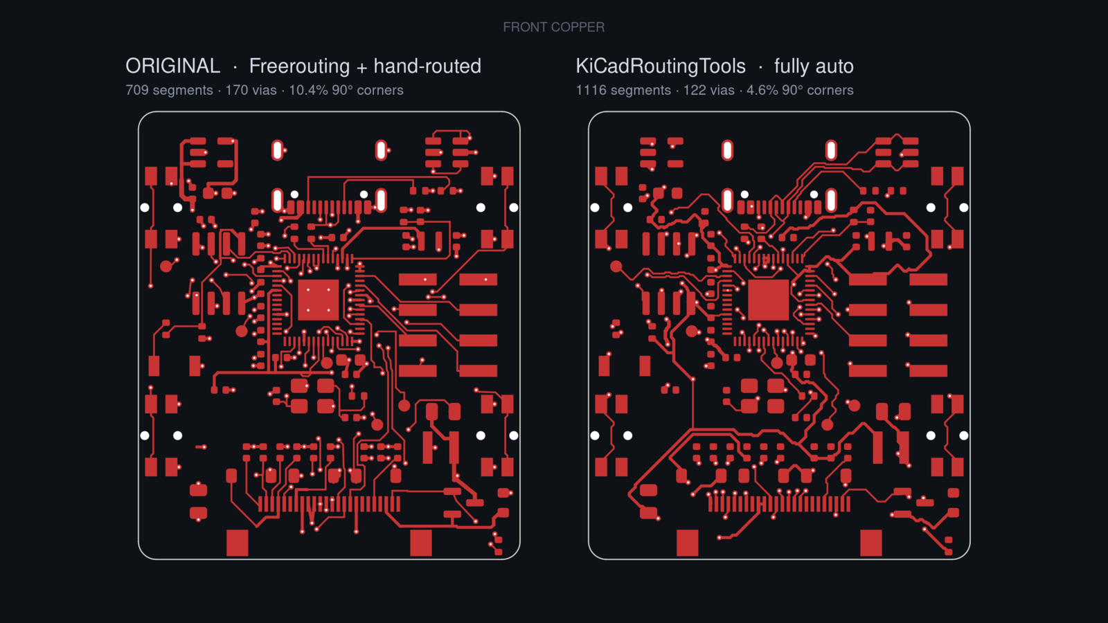 Freerouting versus KiCadRoutingTools